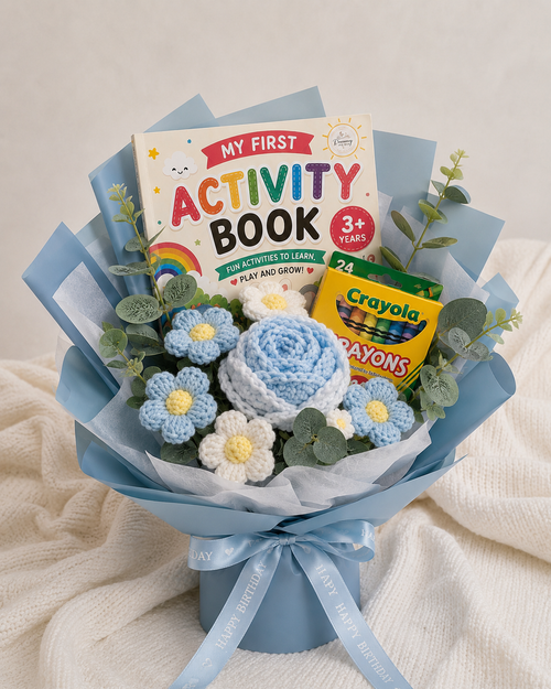 Crochet Book Bouquet Set
