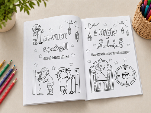 Islamic Words Colouring Book for Kids